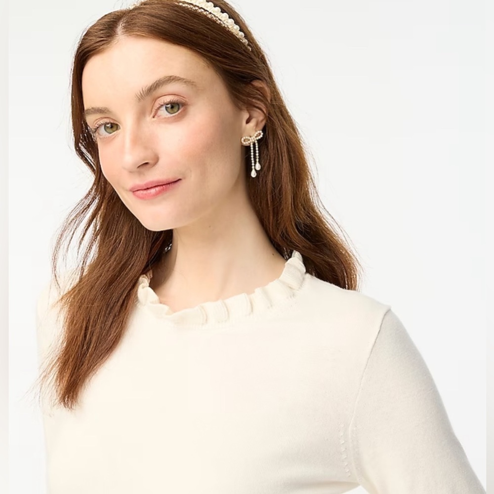 J. Crew Factory Ruffleneck Sweater - Picture 2 of 9